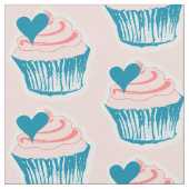 Cupcake Love fabric Stof (Close Up)