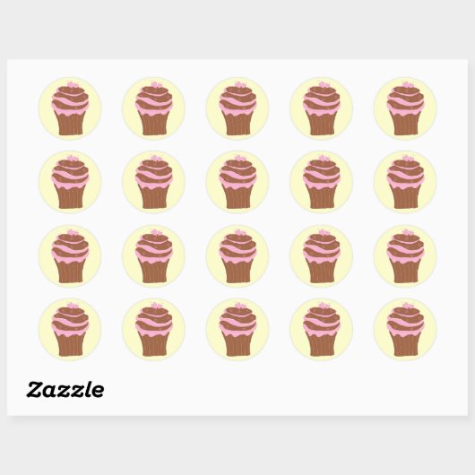 Cupcake Love Ronde Sticker (Vel)