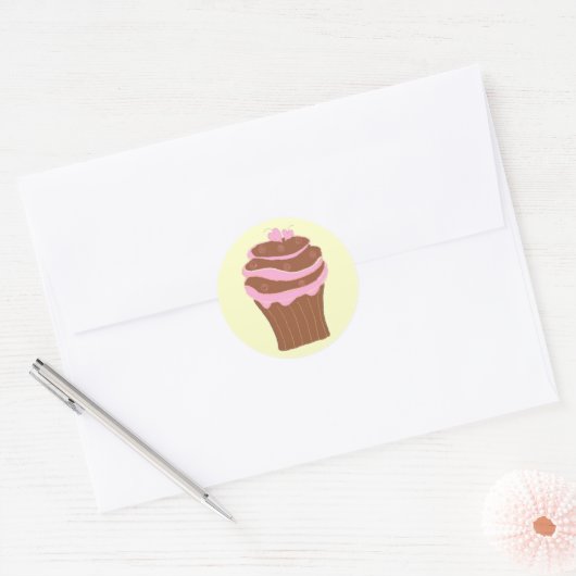 Cupcake Love Ronde Sticker (Envelop)