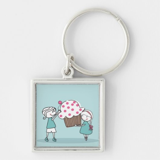Cupcake Love Sleutelhanger (Voorkant)