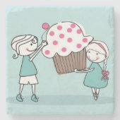 Cupcake Love Stenen Onderzetter (Voorkant)