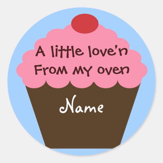 Cupcake Love Sticker (Voorkant)