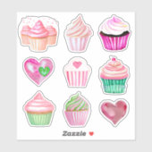 Cupcake Love Stickers - Collectie 1 (Vel)