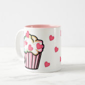 Cupcake Love Tweekleurige Koffiemok (Voorkant links)