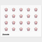 Cupcake Love Vierkante Sticker (Vel)