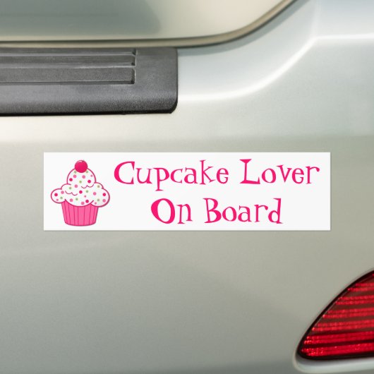 Cupcake Lover Bumpersticker (Op auto)