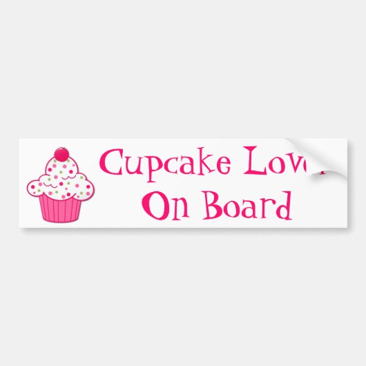 Cupcake Lover Bumpersticker (Voorkant)