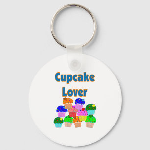 "Cupcake Lover" — Mond van heldere, kleurige cup Sleutelhanger