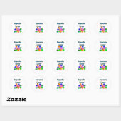 "Cupcake Lover"—Mound van schattige cupcakes Ronde Sticker (Vel)