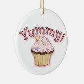 Cupcake Lovers kerstversiering Keramisch Ornament (Rechts)