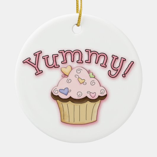 Cupcake Lovers kerstversiering Keramisch Ornament (Voorkant)