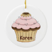 Cupcake Lovers kerstversiering Keramisch Ornament (Achterkant)