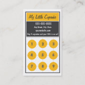Cupcake Loyalty Visitekaartje Punch Card (Voorkant)