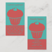 Cupcake Loyalty Visitekaartje Punch Card (Voorkant / Achterkant)