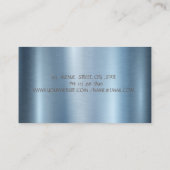 Cupcake Macaroon Glitter Drift Blue Metallic Visitekaartje (Achterkant)