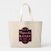 Cupcake Master Baker Grote Tote Bag (Achterkant)