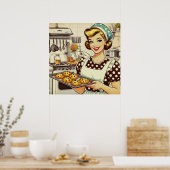 Cupcake Meisje Poster (Keuken)