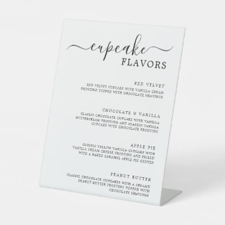 Cupcake Menu Bord Minimalistisch Trouw Cupcake Bor Reclamebord Met Voetstuk