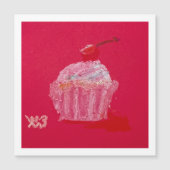 Cupcake met aardbeien glazuur (Voorkant)