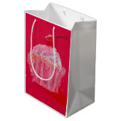 Cupcake met aardbeien glazuur medium cadeauzakje (Achterkant Gekanteld)