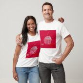 Cupcake met aardbeien glazuur t-shirt (Unisex)