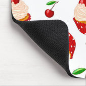 Cupcake met Cherries Pattern Muismat (Hoek)