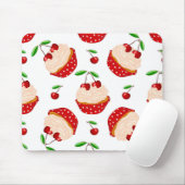 Cupcake met Cherries Pattern Muismat (Met muis)