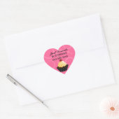 Cupcake met Cherry Bakery Hart Sticker (Envelop)