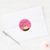 Cupcake met Cherry Bakery Ronde Sticker (Envelop)
