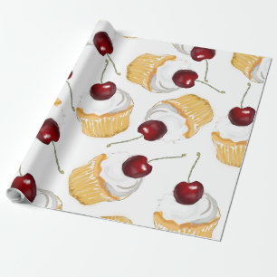 Cupcake met Cherry Cadeaupapier