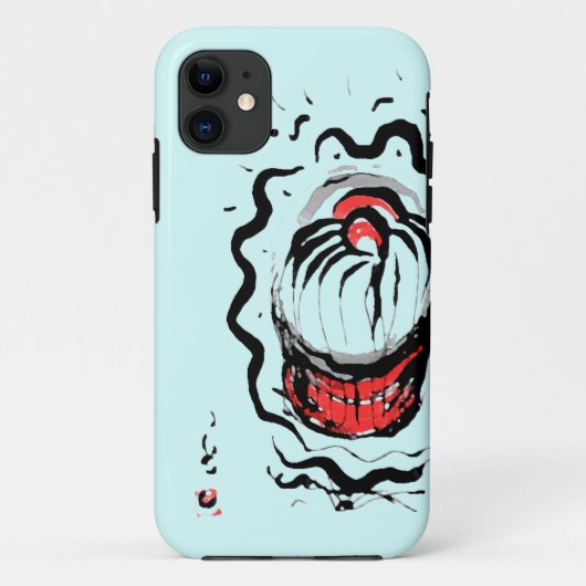 Cupcake met Cherry op blue Phone Case (Achterkant)