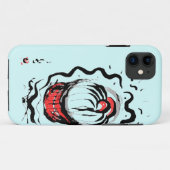 Cupcake met Cherry op blue Phone Case (Achterkant (horizontaal))