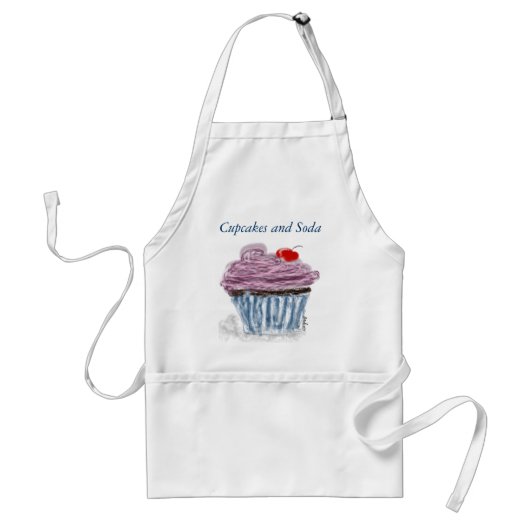 Cupcake met Cherry Standaard Schort (Voorkant)