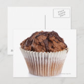 Cupcake met chocoladeijs briefkaart (Voorkant / Achterkant)