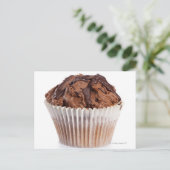 Cupcake met chocoladeijs briefkaart (Staand voorkant)