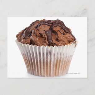 Cupcake met chocoladeijs briefkaart