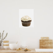 Cupcake met chocoladeijs, studio shot 2 poster (Keuken)