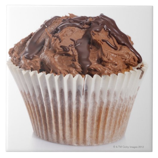 Cupcake met chocoladeijs tegeltje (Voorkant)