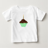 Cupcake met één kaars Shirt (Voorkant)