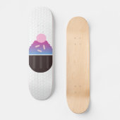 Cupcake met glazuurnaam Spikkels Skateboard (Voorkant)