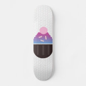 Cupcake met glazuurnaam Spikkels Skateboard (Voorkant)