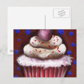 Cupcake met hart briefkaart (Voorkant / Achterkant)