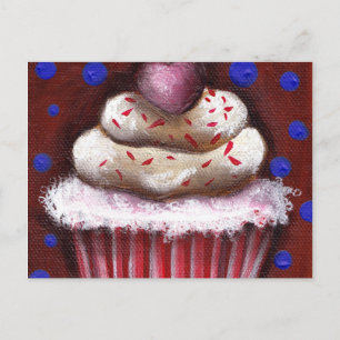 Cupcake met hart briefkaart