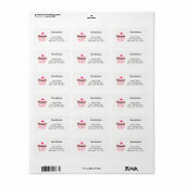 Cupcake Met Hart Nieuw Adres Etiket (Full Sheet)