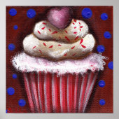 Cupcake met hart poster (Voorkant)