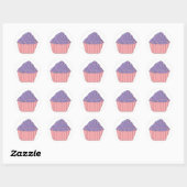 Cupcake met hart Sprinkles Sticker (Vel)