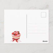 Cupcake met hartchocolaatjes Liefde is zoet Briefkaart (Achterkant)