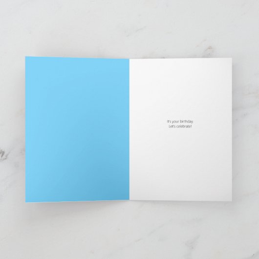 Cupcake met kaars "Umm, Umm, UMM!" Birthday Kaart (Binnen)