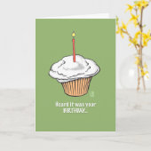 Cupcake met Kandle Your Birthday Kaart (Gele Bloem)