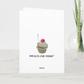Cupcake met kersen kaart (Achterkant)